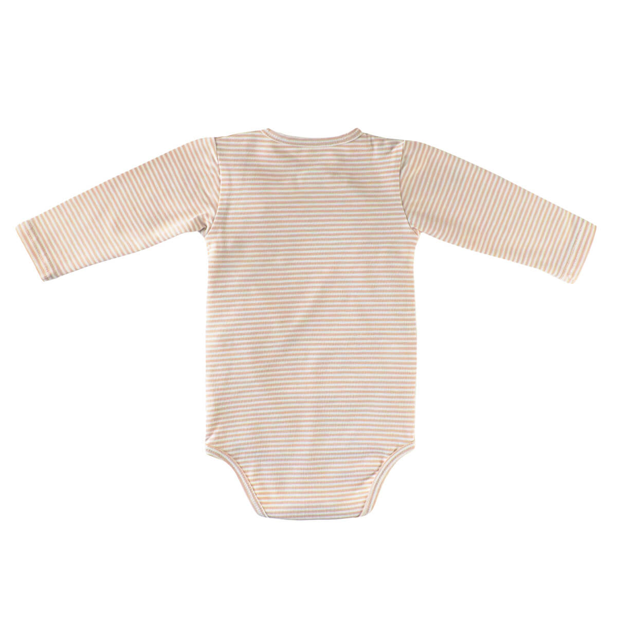 Body s dlhým rukávom SOFTELLO - béžový prúžok – Obrázok 2