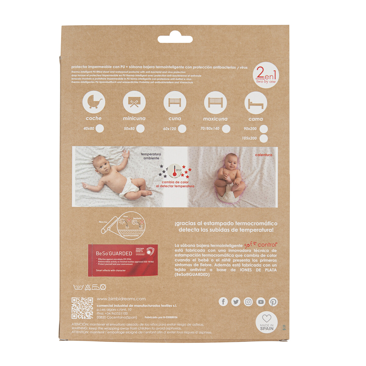 Plachta Safe Control 60x120cm - BIMBIDREAMS nepremokavá – Obrázok 2