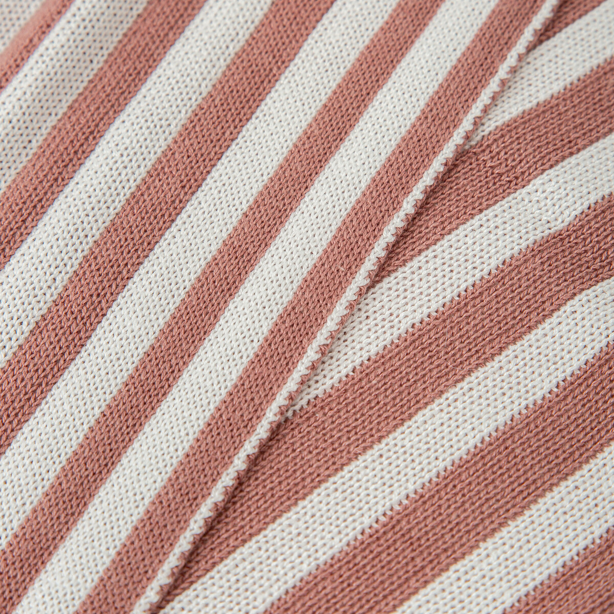 Pletená bambusová deka BIMBIDREAMS STRIPES04 TERACOTA – Obrázok 2