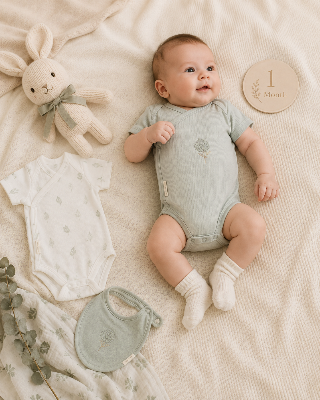 Body s krátkym rukávom BIMBIDREAMS 2ks - Blue Sky – Obrázok 4