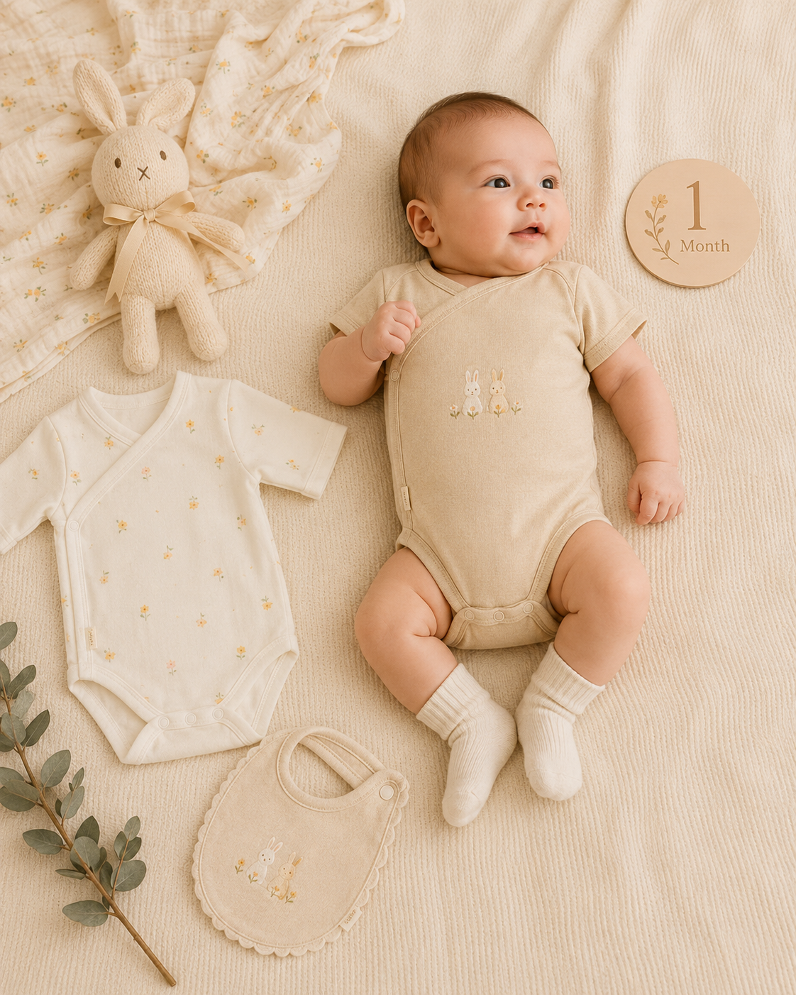 Body s krátkym rukávom BIMBIDREAMS 2ks - Happy Forest – Obrázok 4