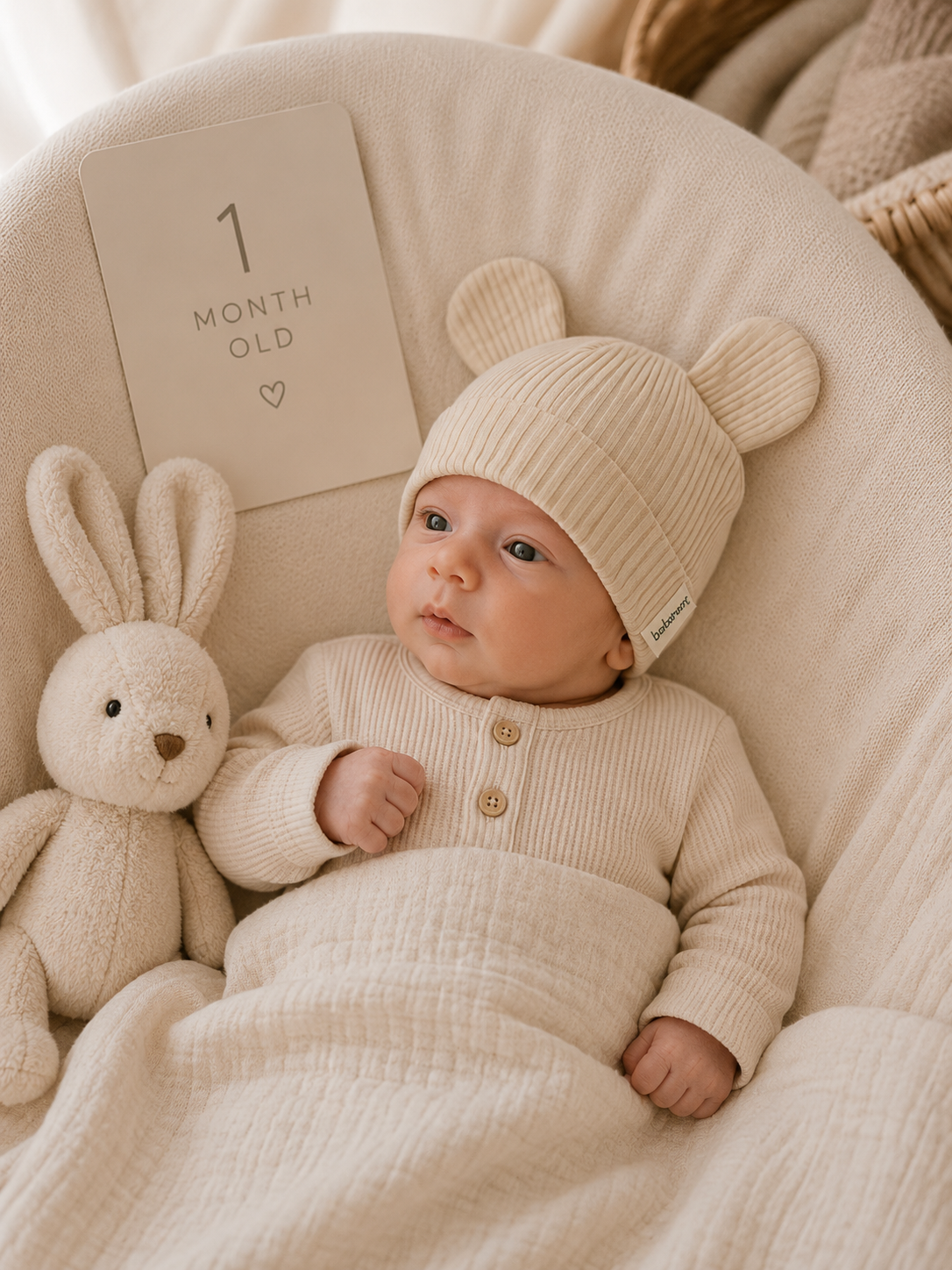 Čiapka BIMBIDREAMS - RIB00 BEIGE – Obrázok 2