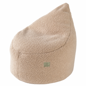 Bouclé sedací vak pre deti SOFTELLO - béžový