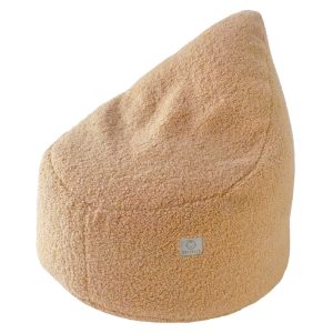 Bouclé sedací vak pre deti SOFTELLO - karamelový