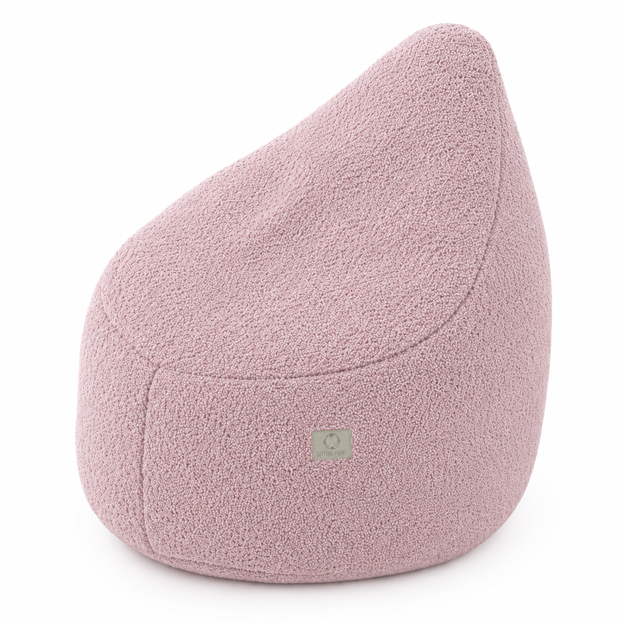 Bouclé sedací vak pre deti SOFTELLO - ružový