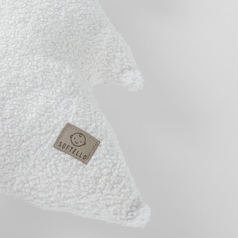 Bouclé vankúš stromček SOFTELLO - biely – Obrázok 2