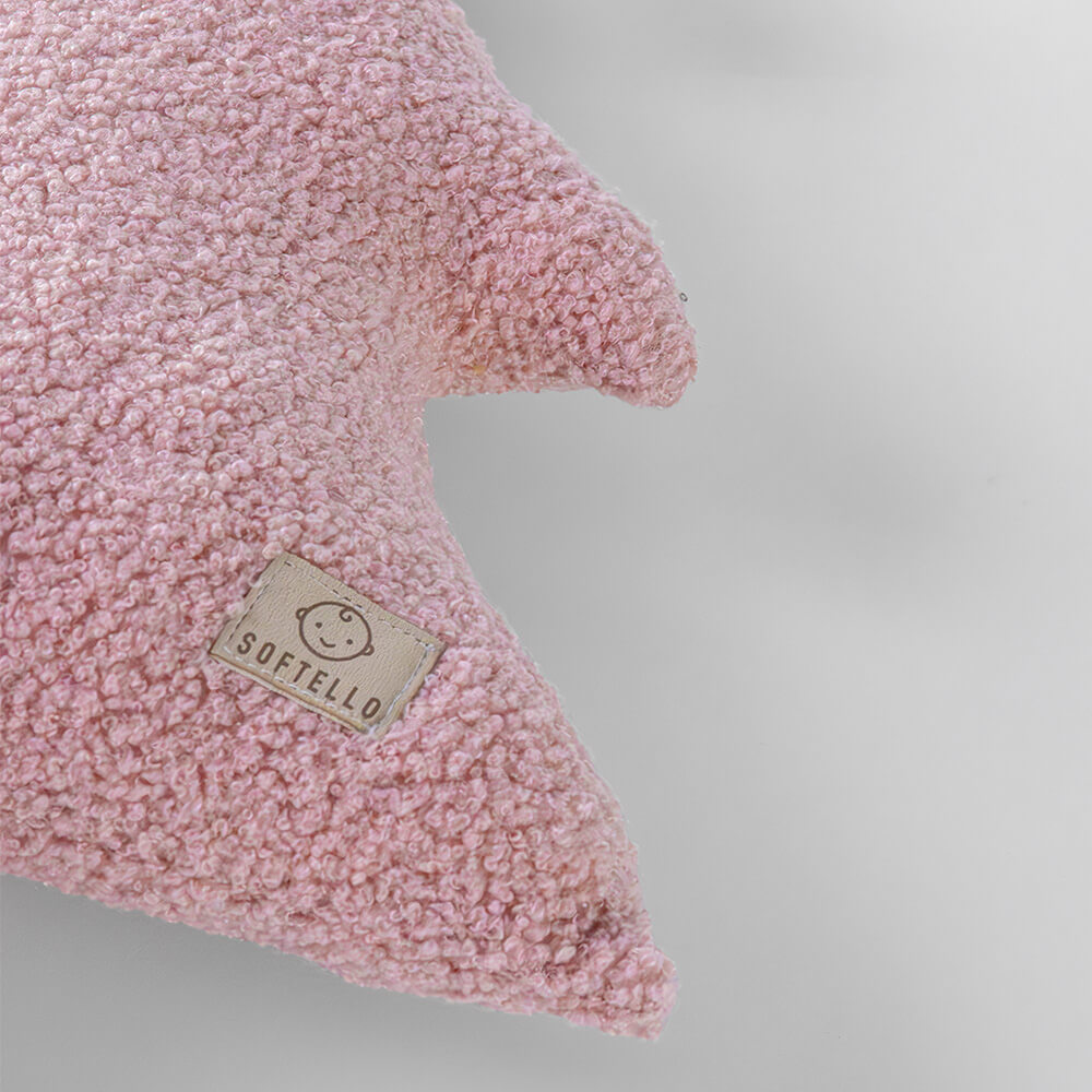 Bouclé vankúš stromček SOFTELLO - ružový – Obrázok 2